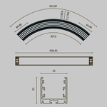 Профиль Led Strip ALM-3535R-B-D-90°-0.8M