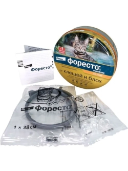 ФОРЕСТО Ошейник для кошек от блох и клещей