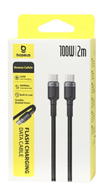 Кабель-зарядка Type-C на Type-C Baseus Cafule PD2.0 100W 2м (CATKLF-ALG1) черный