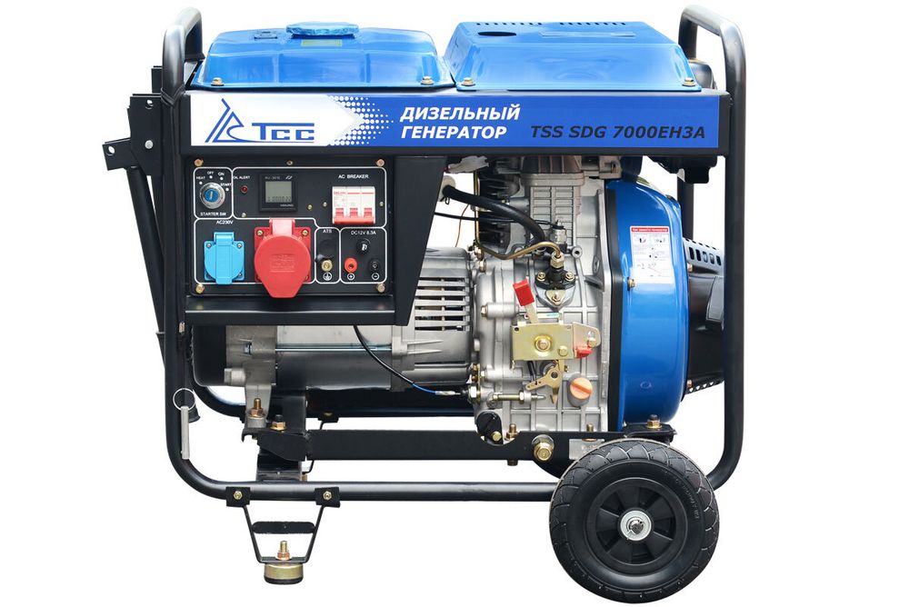 Дизель генератор трехфазный TSS SDG 7000EH3A - [6.5 кВт / 380V] с блоком АВР