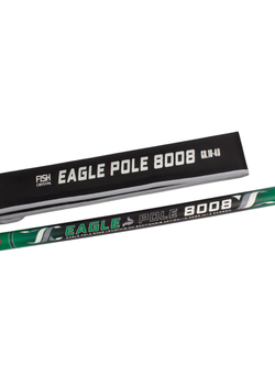 Удилище телескопическое без колец (маховое) "EAGLE POLE" FISH CRYSTAL , длина 8 м (тест 10-40гр) CARBON 40T