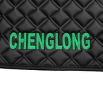 Ковры CHENGLONG (экокожа, черный, черный кант, зеленая вышивка)