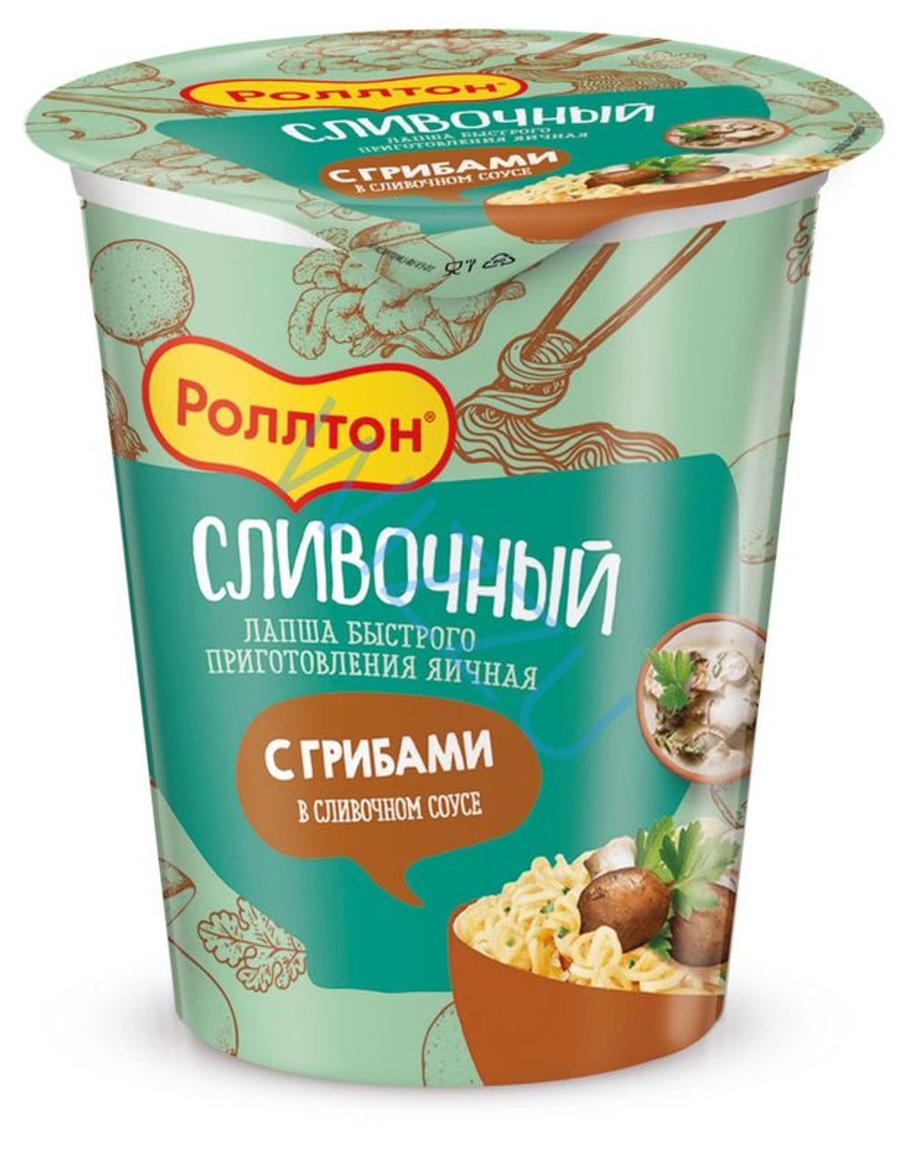 Лапша с грибами в сливочном соусе стакан, 70 г