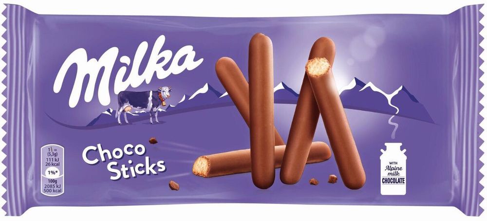 EURO Милка печенье Choco Stiks 112гр шт в кор