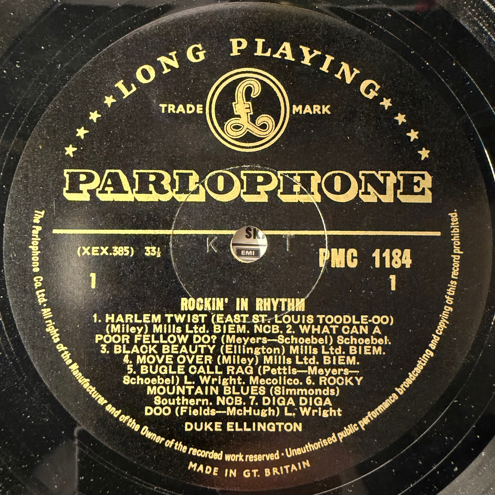 Duke Ellington & His Orchestra ‎– Rockin' In Rhythm (Англия 1962г.)