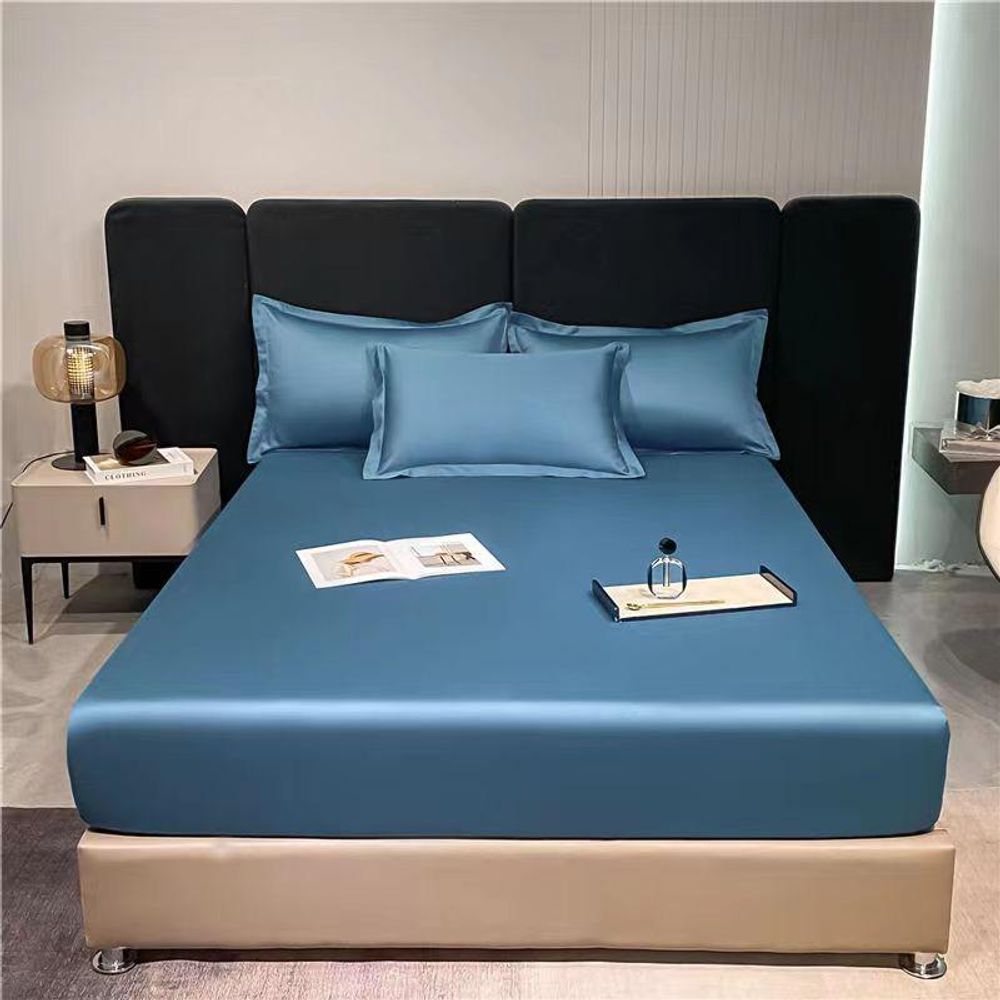 ZEPHYR HOME Простыня на резинке Египетский хлопок 200x200 синий