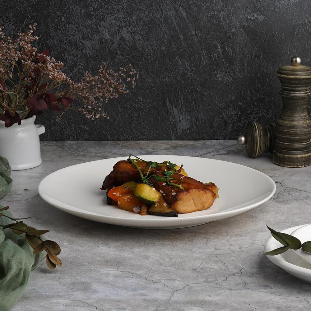 Тарелка d 25,5 см h2,7 см без борта белая фарфор P.L. Proff Cuisine [6]