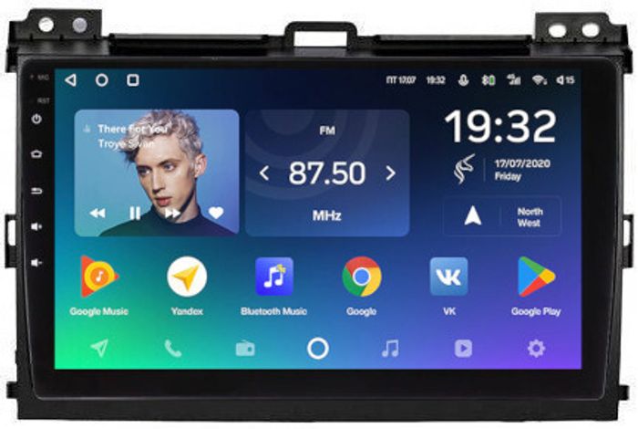 Магнитола для Toyota Land Cruiser Prado 120, Lexus GX470 (экран климата внизу) - Teyes CC2 PLUS монитор 9" QLED, Android 10, Быстрая, SIM-слот