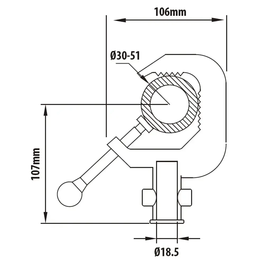 Зажим KUPO C-05 ALUMINUM ALLOY CLAMP
