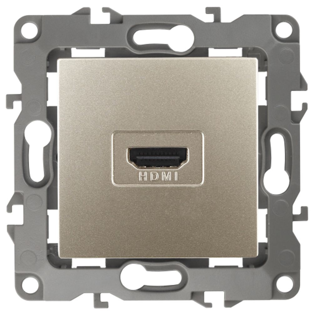 Розетка ЭРА Серия 12 12-3114-04 HDMI IP20 шампань | Эра 12
