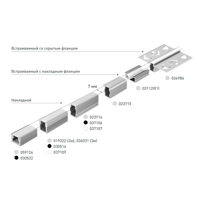 Профиль SL-MINI-8-2000 WHITE (Arlight, Алюминий)
