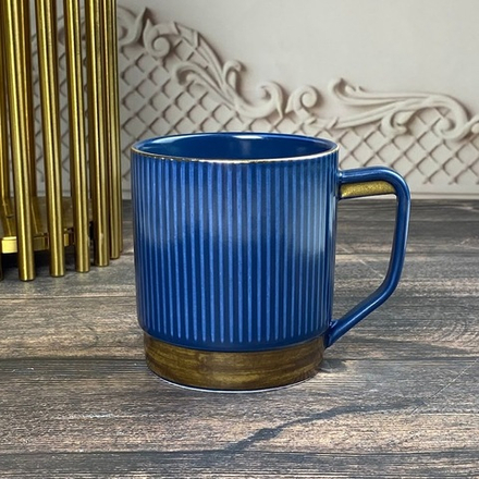 Lenardi 133-384 Кружка 420мл WOOD в под.уп.(х48)Фарфор