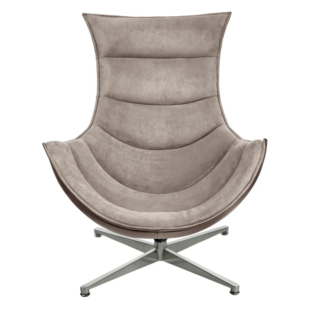 Кресло Bradex Home LOBSTER CHAIR латте искусственная замша, коричневый