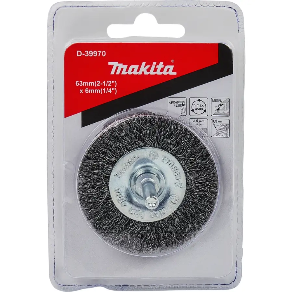 Щётка проволочная дисковая 63 мм Makita D-39970