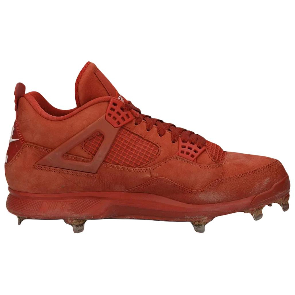 Jordan x Nigel Sylvester Air Jordan 4 Low Top Upper Height Casual Scenario Baseball Shoes Unisex Red