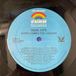 Винтажная виниловая пластинка LP Real Life Down Comes The Hammer (Канада 1986)