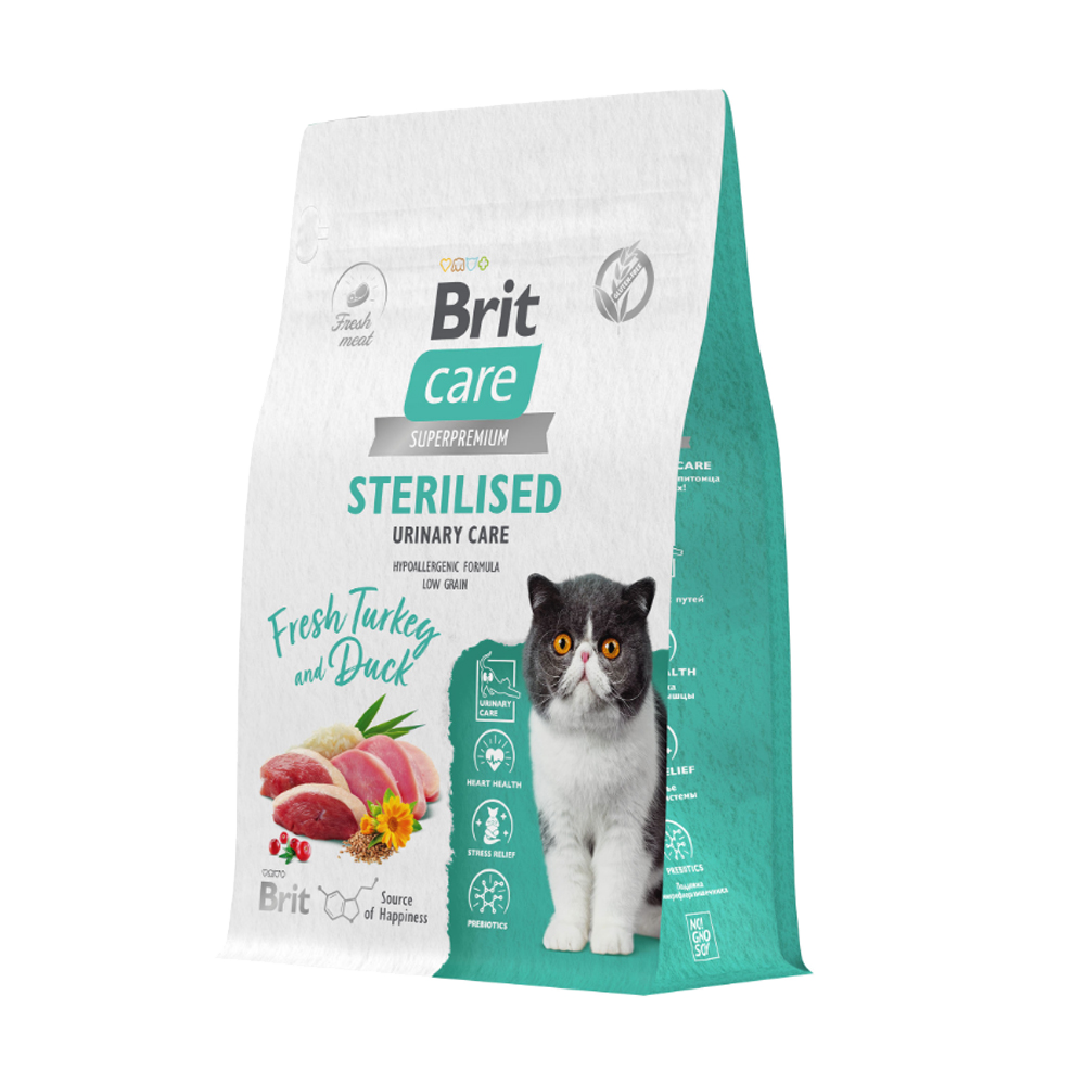 Brit Care Sterilised Индейка с Уткой 1,5кг.