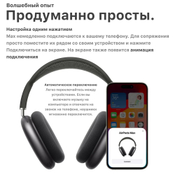 Беспроводные наушники Apple AirPods Max USB‑C с активным шумоподавлением, Midnight (черный)