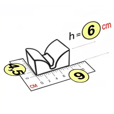 Элемент V-образный 9x4,5x6 см для конструктора 7,5"