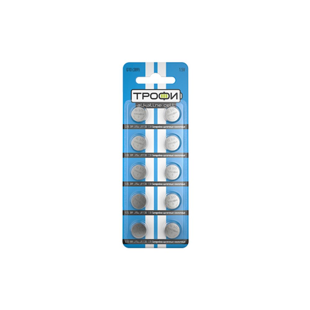 Батарейки Трофи G10 LR1130, LR54 ENERGY POWER Button Cell | Кнопочные (часовые)