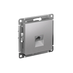 ATLASDESIGN РОЗЕТКА компьютерная RJ45 кат. 6A, механизм, АЛЮМИНИЙ