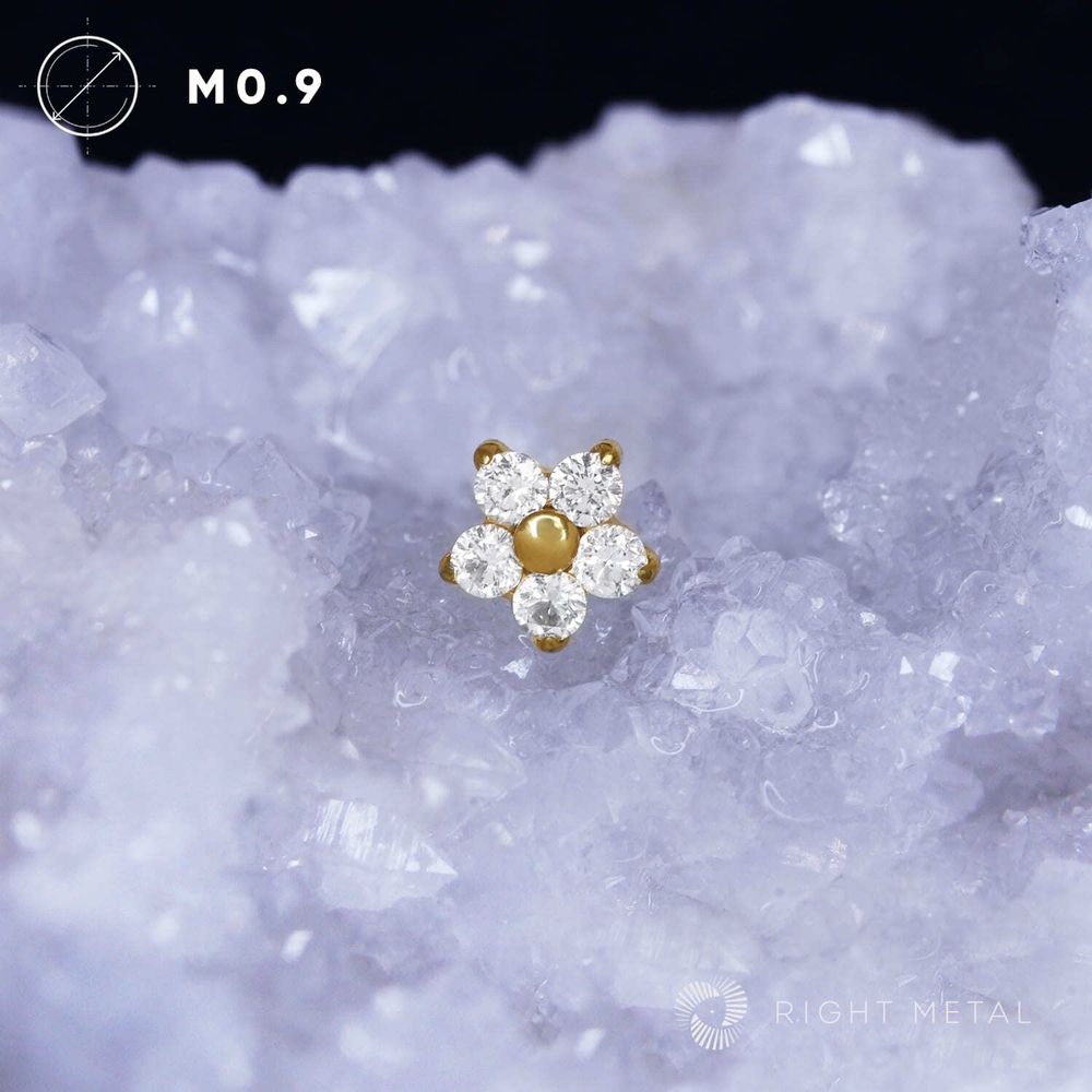 Flower Crystal PVD Yellow Flower Crystal PVD Yellow
