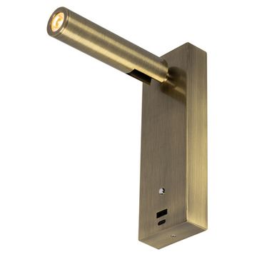 Светильник с разъёмами USB и Type-C 3W 3000K CL704433 бронза Декарт Citilux