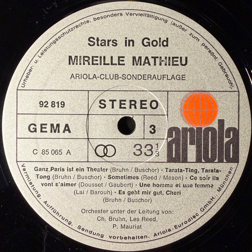 Mireille Mathieu ‎– Stars In Gold 2LP (Германия 1971г.)