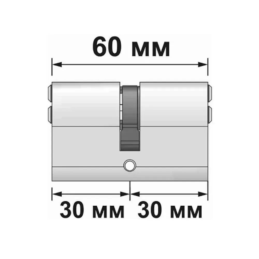 Цилиндровый механизм PUNTO MaxPro7000/60 mm (25+10+25) CP хром 7кл. /61151/