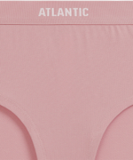 Трусы женские макси Atlantic, набор из 3 шт., хлопок, коричневые + розовые + зеленые, 3CLP-009