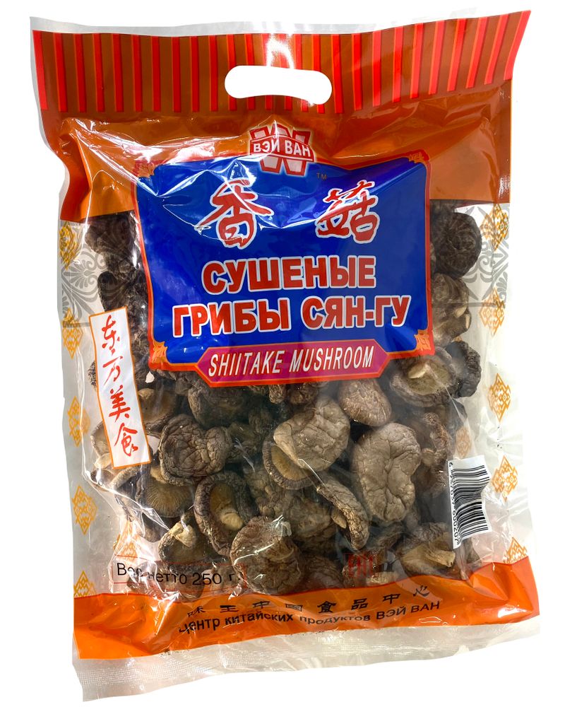 Грибы Шиитаке Сян-гу WeiWang сушеные черные 250 г