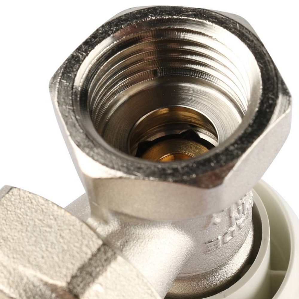 Вентиль ручной регулировки угловой STOUT - 1/2" (ВР/НР-американка, PN10, Tmax 120°C, шток металл по металлу)