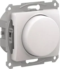 Светорегулятор поворотно-нажимной, LED, RC, 400 Вт Systeme Electric Glossa Перламутр GSL000623