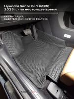 Передние автомобильные коврики ЭВА с бортами для Hyundai Santa Fe V (MX5) 23-н.в.