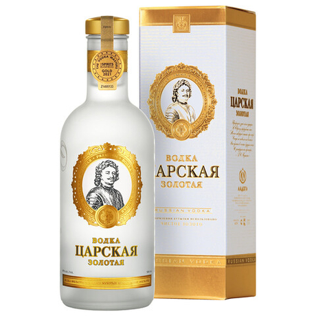 Водка Царская Золотая п/к Сувенирная