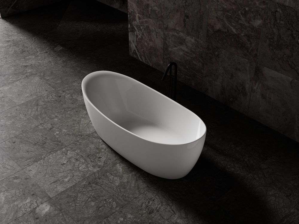 Ванна Солид Серфейс (Solid Surface) Vincea VBT-6S03MW, 1700*800*630, белый матовый, щелевой перелив,