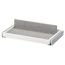 IKEA KOMPLEMENT  (ИКЕА КОМПЛЕМЕНТ)  -  Выдвижная полка с вкладышем для обуви - белый/светло-серый 50x35 см