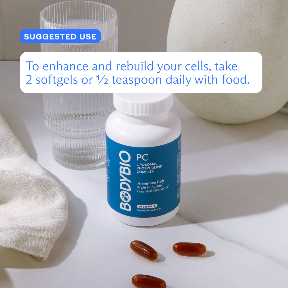 BodyBio, ФК, липосомальный фосфолипидный комплекс, 100 капсул (650 мг в 1 капсуле)