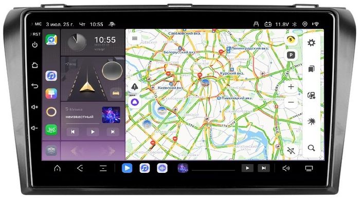 Магнитола для Mazda 3, Axela 2003-2009 - Kuberg QLed, Android 13, Быстрейшая, CarPlay, SIM-слот