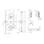 Корпус замка ML85-50/BL GR (графит) блистер