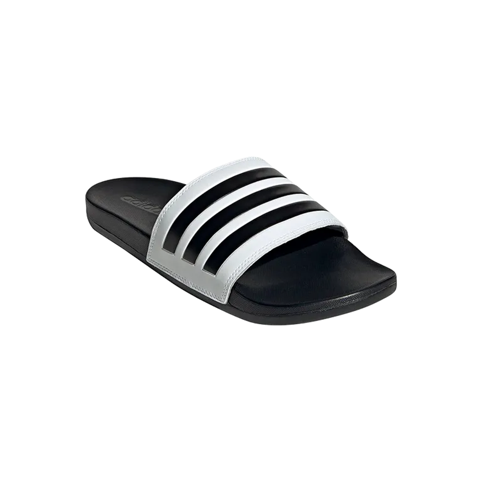 Adidas Comfort Белые-Черные Шлепанцы