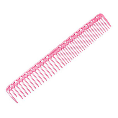 Розовая многофункциональная расческа 185мм для стрижки с круглыми зубцами и рельефным обушком Y.S. Park YS-338 Pink