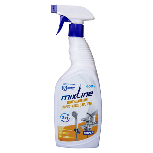 Чистящее средство Mixline для удаления известкового налета 600г СПРЕЙ (Честный знак)