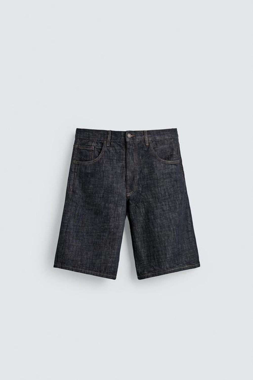 ZARA ДЖИНСОВЫЕ ШОРТЫ BAGGY FIT, ИНДИГО