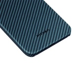 Чехол из арамидного волокна с поддержкой MagSafe PITAKA MagEZ Case 4 1500D для iPhone 15 Plus, Black / Blue Twill (Cаржевое переплетение)