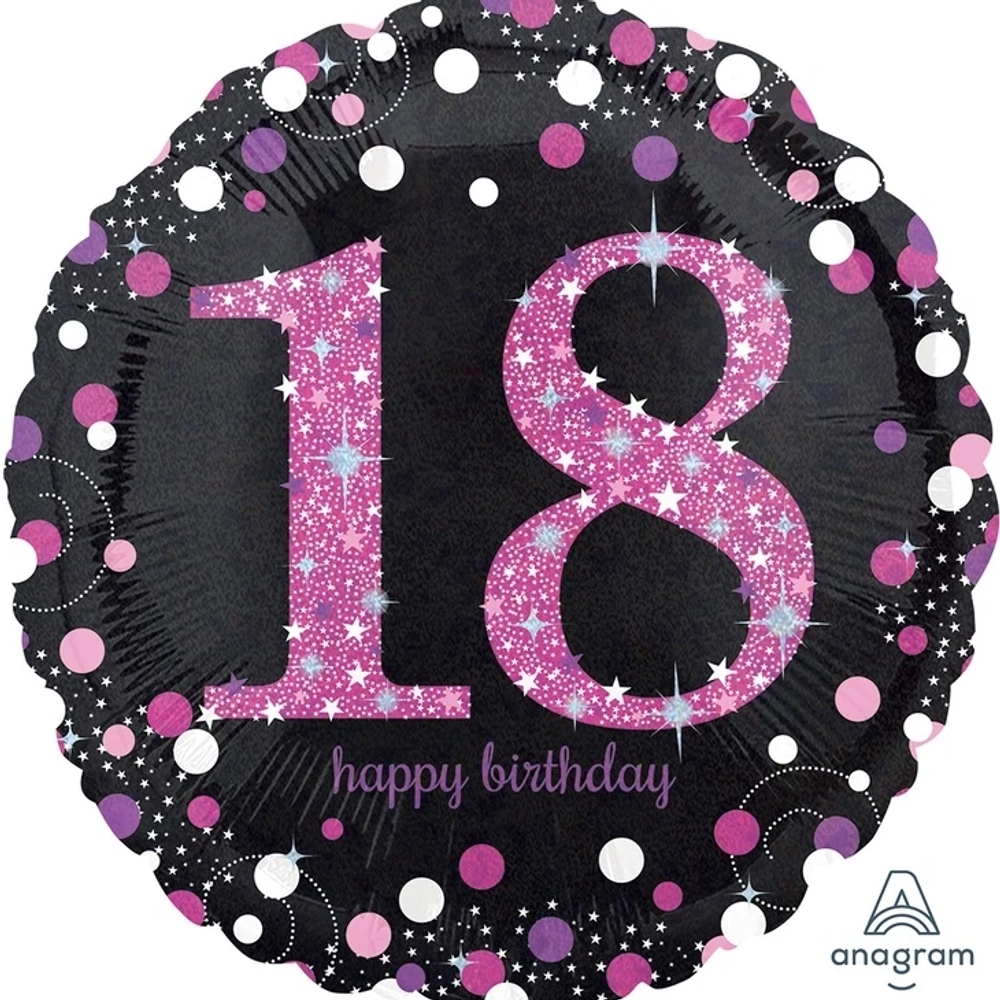 Шар круг HB на 18 лет pink