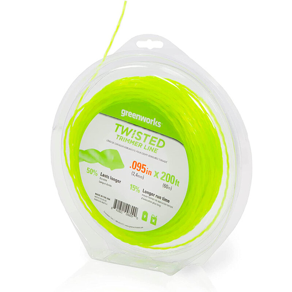 Витая леска для триммера Greenworks 2,4мм