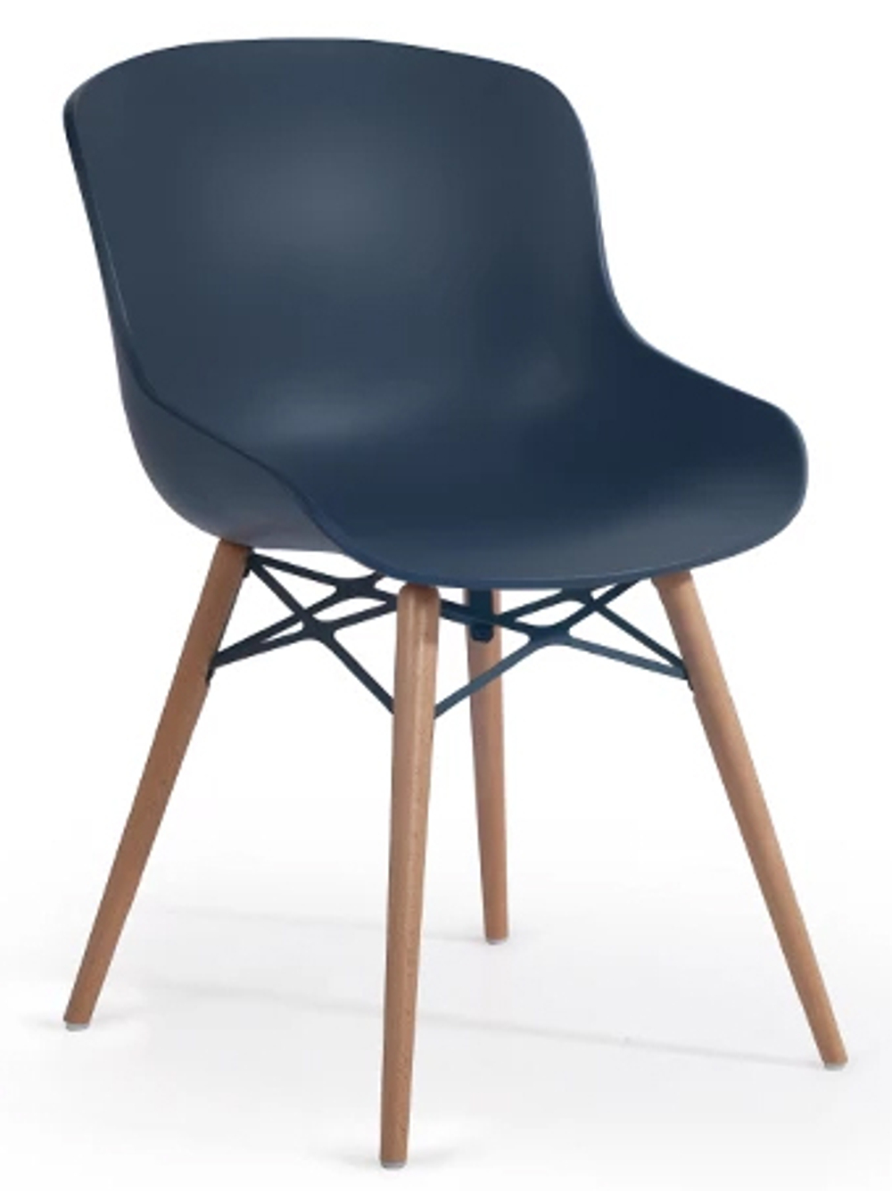Стул пластиковый Papatya Globe-S Wox Beech, натуральный, антрацит