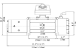 Лебёдка автомобильная электрическая 12V Runva 10000 lbs 4500 кг (синтетический трос)