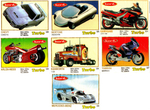 Вкладыши от жвачки Turbo Yellow - Турбо 70 штук без повторов. Серия 261 - 330. Полная серия